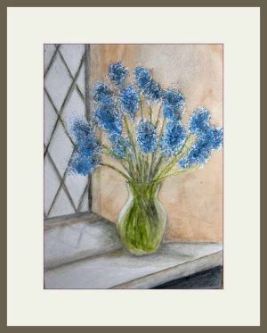 joy sherriff vase of hyacinths