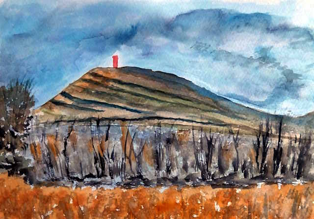 Glastonbury Tor Watercolour